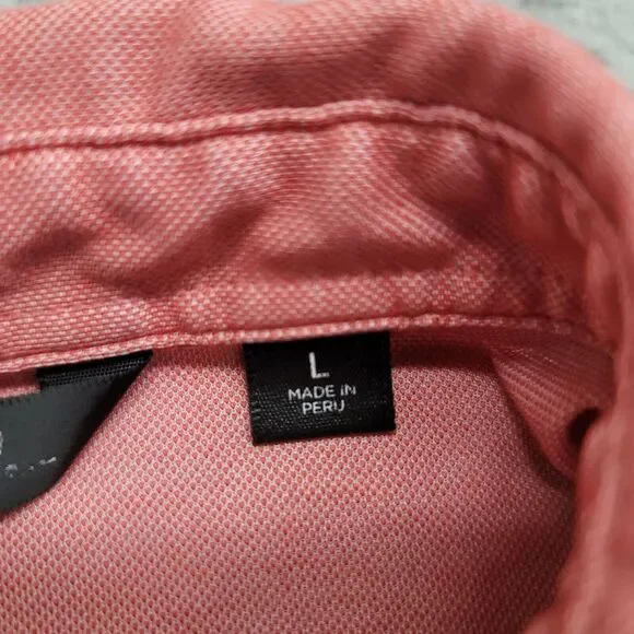 Travis Mathew Shirt Mens Large Red Logo Golf Outdoors Lightweight Casual Polo - Picture 9 of 12